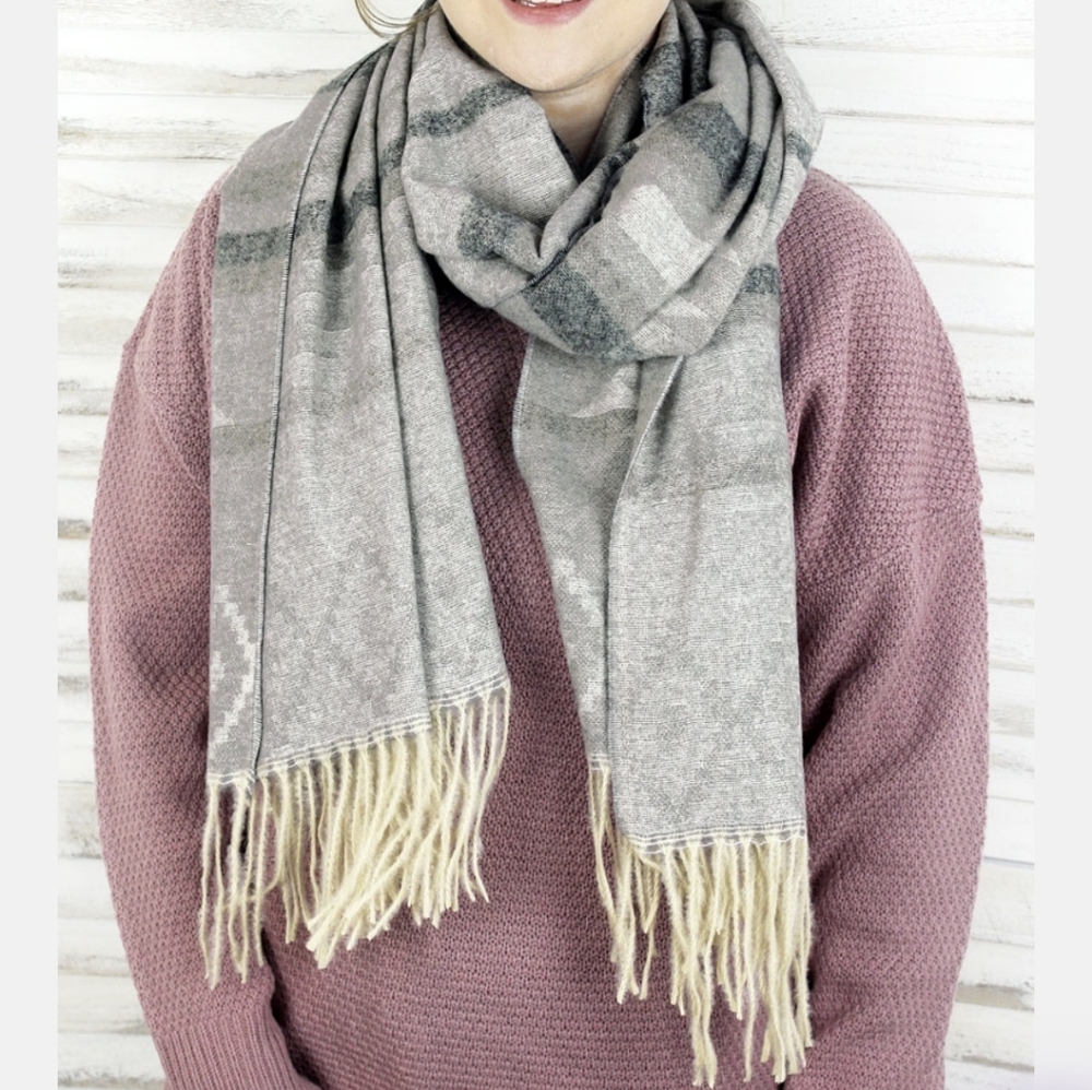 Windsong Scarf Grey Color L.I.B New York Unisex NWT
